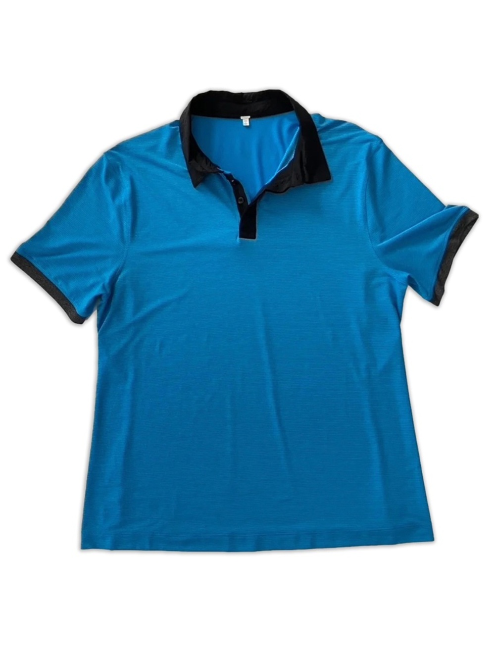 Lululemon Precision  Button Polo Black Collared Shirt Size: Men's LARGE